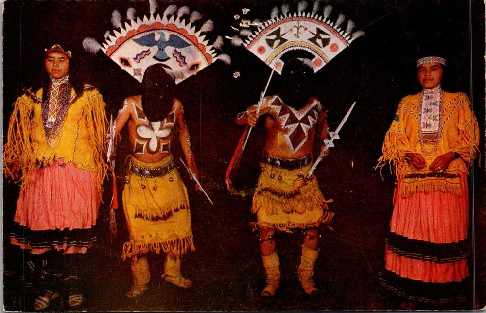 Apache Indian Devil Dance Vintage Postcard SP17-15